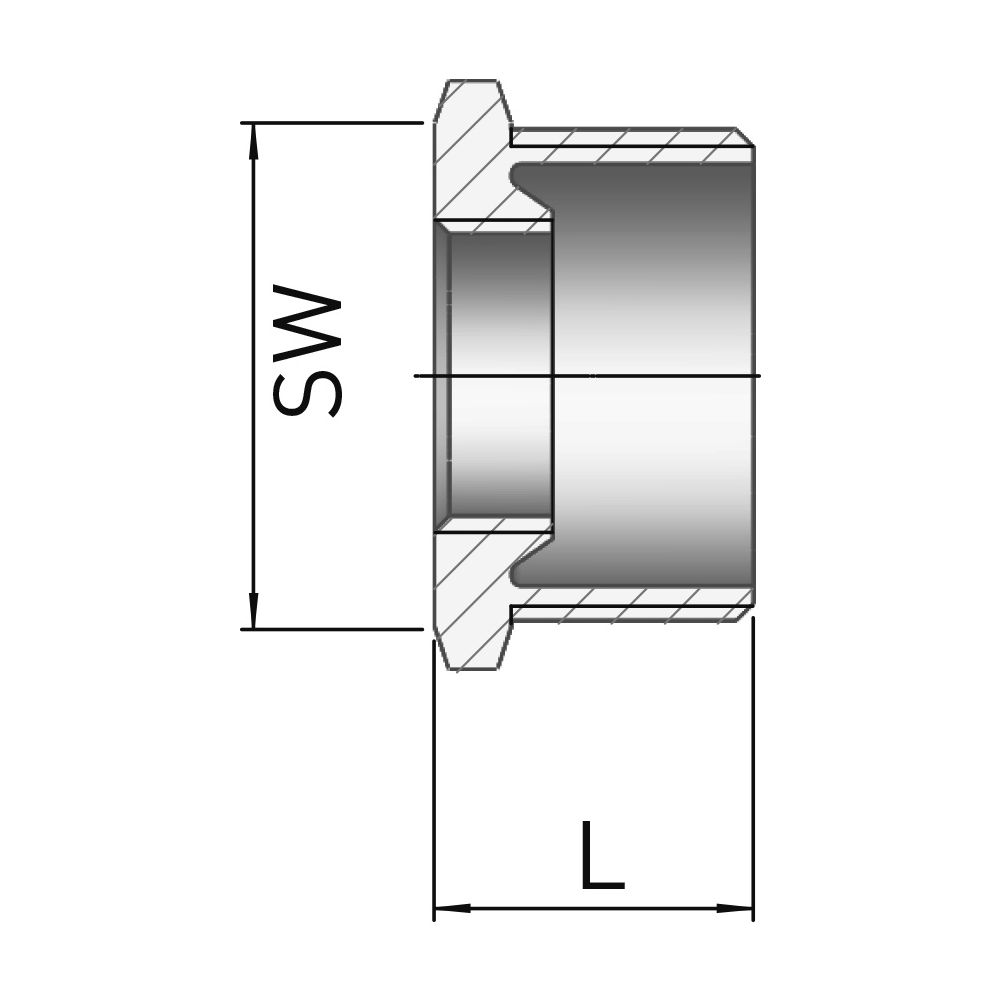 Gebo G316 Reduziernippel G3F, 1" x 3/4", A/I, Edelstahl 1.4404, Grau... GEBO-6241-100034 4019576116653 (Abb. 2)