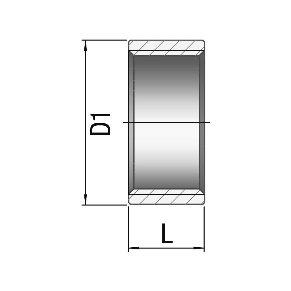 Gebo G316 Halbe Muffe G3F, I/I, 2 1/2", Edelstahl 1.4404, Grau, 6272-212... GEBO-6272-212 4019576117438 (Abb. 2)