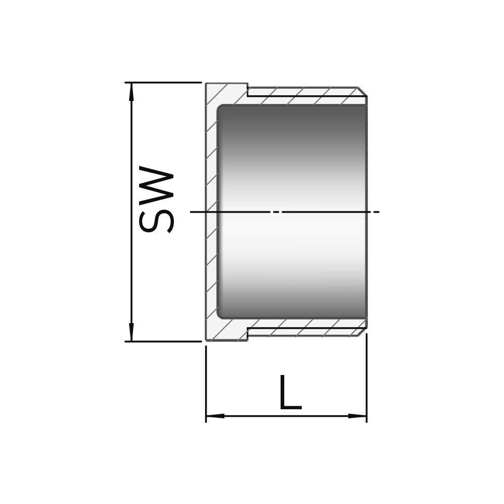 Gebo G316 Stopfen, G3F 2", Sechskant, Edelstahl 1.4404, Grau, 6290-200... GEBO-6290-200 4019576117780 (Abb. 2)