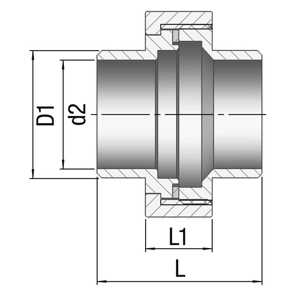 Gebo G316 Verschraubung G3F flachdichtend, 3/4", Schweißende, Edelstahl 1.4404, Grau... GEBO-6332-034 4019576118329 (Abb. 2)