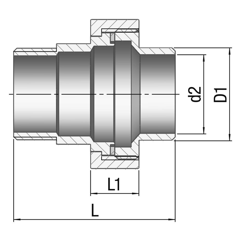 Gebo G316 Verschraubung G3F flachdichtend, 1 1/4", A/Schweißende, Edelstahl 1.4404, Grau... GEBO-6333-114 4019576118442 (Abb. 2)