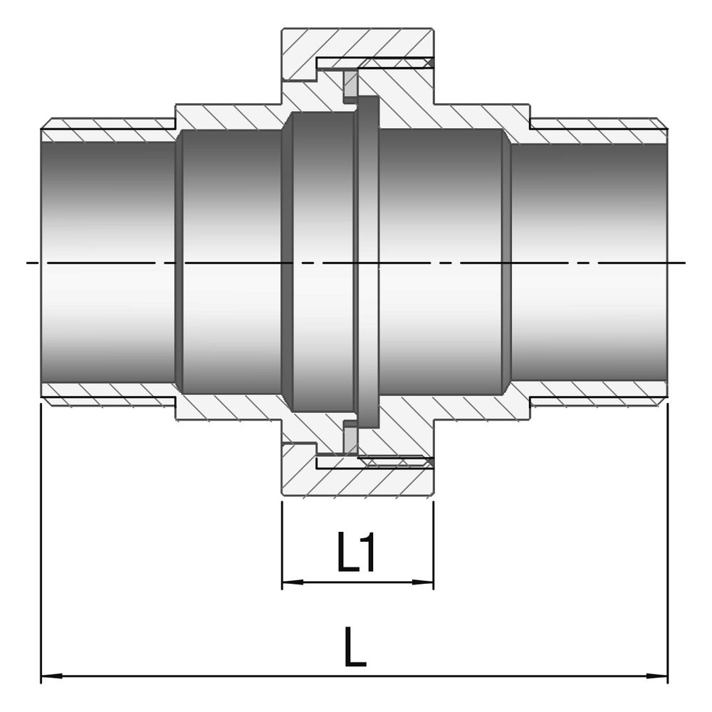 Gebo G316 Verschraubung G3F flachdichtend, 1/2", A/A, Edelstahl 1.4404, Grau... GEBO-6335-012 4019576118565 (Abb. 2)
