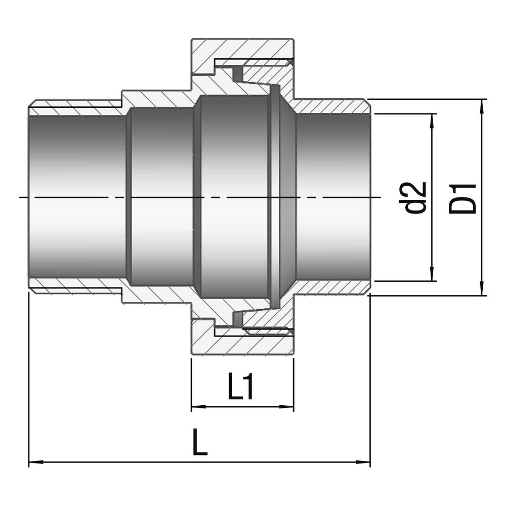 Gebo G316 Verschraubung G3F konisch dichtend, 1 1/4", A/Schweißende, Edelstahl 1.4404, G... GEBO-6343-114 4019576118992 (Abb. 2)
