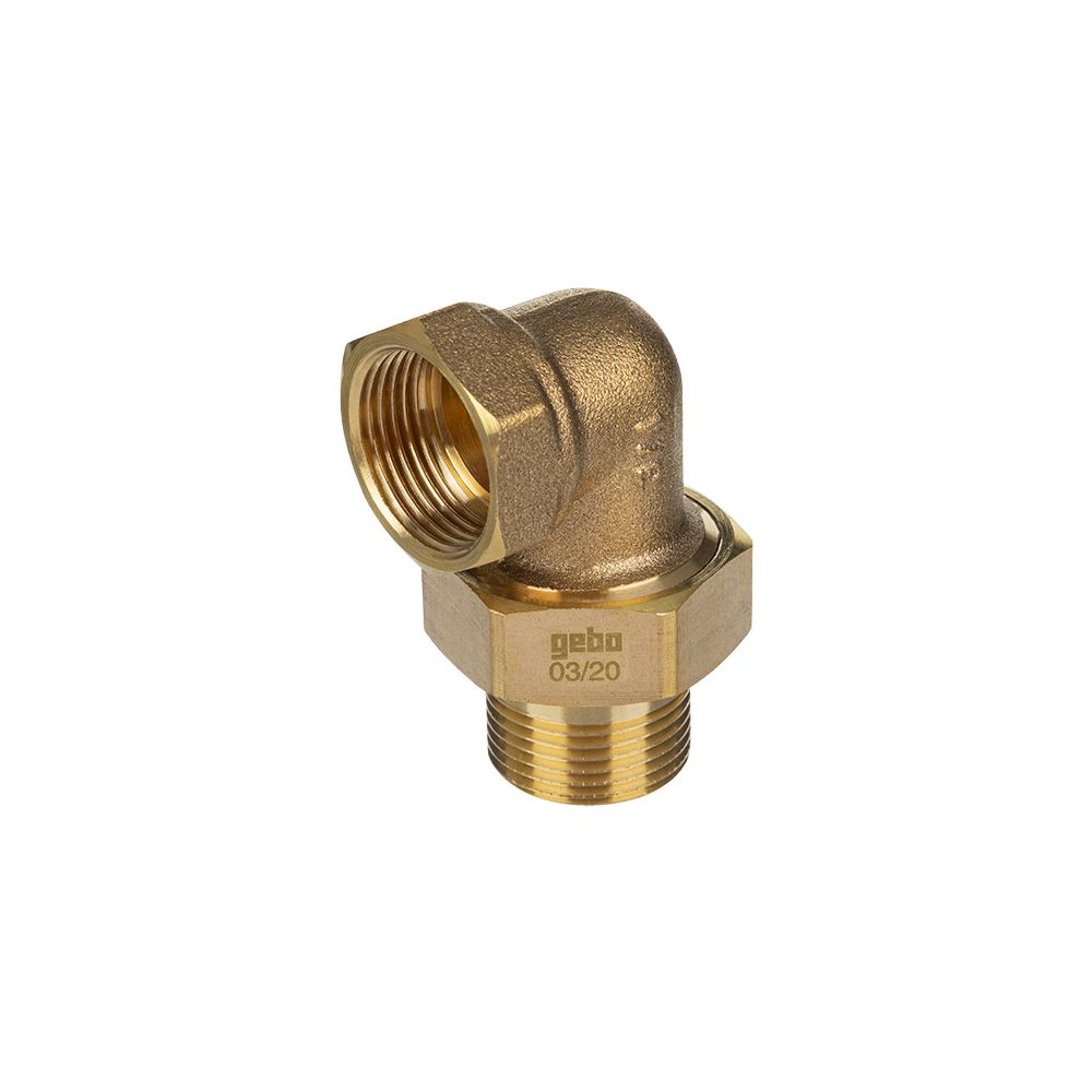 Gebo Gold Winkelverschraubung GOL 98 1 1/4" A/I Konisch Dichtend mit O-Ring, 90 Grad, Ligh... GEBO-98-7BL 4019576130499 (Abb. 1)