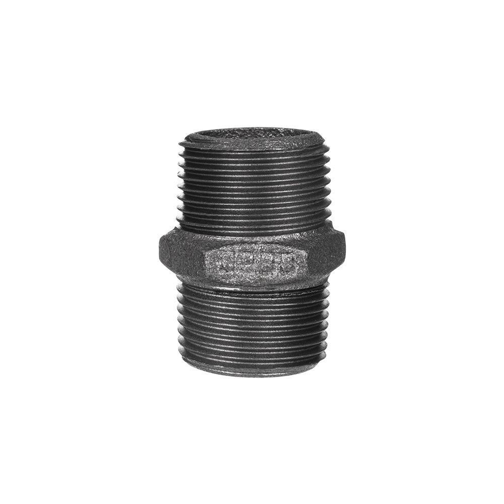 Gebo Fittings Doppelnippel Regular gerade 1 1/2", A/A-R-L, Temperguss, Schwarz... GEBO-281-8S 4019576068709 (Abb. 2)