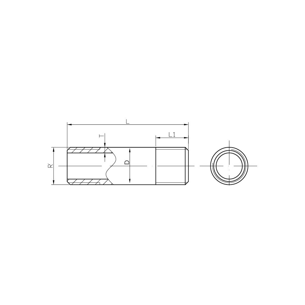 Gebo Nipple Rohrdoppelnippel 70S 2" x 140mm, Stahl, Schwarz, 70.140.09S... GEBO-70.140.09S 4019576088875 (Abb. 2)