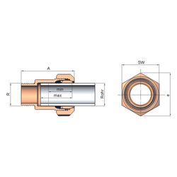 Gebo Messing Klemmverbinder Serie 313 Typ MAS, Messing Vernickelt, 3/4", für Stahlro... GEBO-01.313.00.02 4019576017424 (Abb. 1)