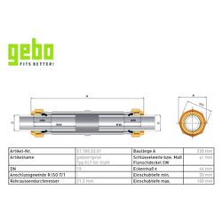 Gebo Original Temperguss-Klemmverbinder 180 Typ OLT, 1/2", Grau, für Stahlrohr... GEBO-01.180.03.01 4019576001546 (Abb. 1)