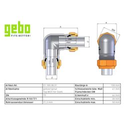 Gebo Original Temperguss-Klemmverbinder 180 Typ WOT, 1/2", Grau, für Stahlrohr... GEBO-01.180.08.01 4019576001607 (Abb. 1)