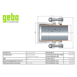 Gebo Original Klemmverbinder 220 Typ EKF, 2 1/2", DN 65, Temperguss, Rostfreier Stah... GEBO-01.220.07.07 4019576041801 (Abb. 1)