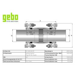 Gebo Original Temperguss-Klemmverbinder 220 Typ OF, 2 1/2", Grau, für Stahlrohr... GEBO-01.220.02.07 4019576001805 (Abb. 1)