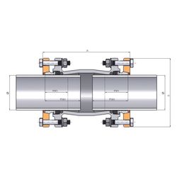 Gebo Original Temperguss-Klemmverbinder 225 Typ OFT, 2 1/2", Grau, für Stahlrohr... GEBO-01.225.02.07 4019576002017 (Abb. 1)