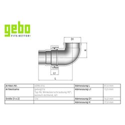 Gebo G316 Winkelverschraubung 90 Grad G3F, konisch dichtend, 1/4", A/I, Edelstahl 1.4404... GEBO-6098-014 4019576115441 (Abb. 1)