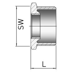 Gebo G316 Reduziernippel G3F, 1" x 3/4", A/I, Edelstahl 1.4404, Grau... GEBO-6241-100034 4019576116653 (Abb. 1)