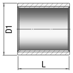 Gebo G316 Muffe G3F, I/I, 1/4", Edelstahl 1.4404, Grau, 6270-014... GEBO-6270-014 4019576117230 (Abb. 1)