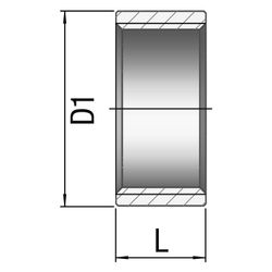 Gebo G316 Halbe Muffe G3F, I/I, 2 1/2", Edelstahl 1.4404, Grau, 6272-212... GEBO-6272-212 4019576117438 (Abb. 1)
