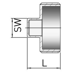 Gebo G316 Vierkant-Stopfen G3F, ohne Rand, 1", Edelstahl 1.4404, Grau... GEBO-6291-100 4019576117636 (Abb. 1)