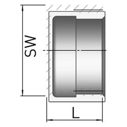 Gebo G316 Kappe G3F Sechskant, 2", Edelstahl 1.4404, Grau, 6300-200... GEBO-6300-200 4019576117902 (Abb. 1)