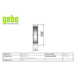 Gebo G316 Gegenmutter G3F, 1/8", Stahl, Edelstahl, 6310-018... GEBO-6310-018 4019576117940 (Abb. 1)