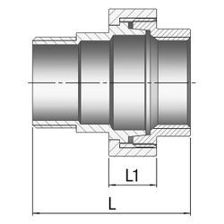 Gebo G316 Verschraubung G3F konisch dichtend, 1/4", A/I, Edelstahl 1.4404, Grau... GEBO-6341-014 4019576118749 (Abb. 1)