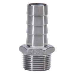 Gebo G316 Schlauchtülle Sechskant G3F, 1" x 25mm, Edelstahl 1.4404, Grau... GEBO-6315-1025 4019576116103 (Abb. 1)