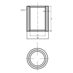 Gebo Nipple Stahlmuffe 73S, Schwarz, 1/2" x 100mm, Stahl, 73.003.04.100S... GEBO-73.003.04.100S 4019576099246 (Abb. 1)