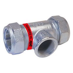 Gebo Original Temperguss-Klemmverbinder 15S Typ T, 20 x 20 x 1/2", Grau, für Siedero... GEBO-02.150.04.20 4019576002833 (Abb. 1)