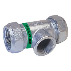 Gebo Original Temperguss-Klemmverbinder 155 Typ T, 25 x 25mm, Grau, für PE-Rohr... GEBO-03.155.04.25 4019576004080 (Abb. 1)