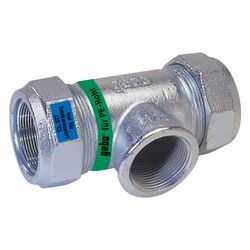 Gebo Original Temperguss-Klemmverbinder 156 Typ T, 32mm, Grau, für PE-Rohr Trinkwass... GEBO-03.156.04.32 4019576113911 (Abb. 1)