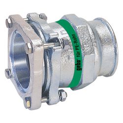 Gebo Original Temperguss-Klemmverbinder 220 Typ IF, 2 1/2" x 75mm, Messing, für PE... GEBO-03.220.01.0775 4019576004387 (Abb. 1)
