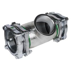 Gebo Original Temperguss-Klemmverbinder 220 Typ TF, 75 x 75 x 2 1/2", Grau, for PE-R... GEBO-03.220.04.75 4019576004523 (Abb. 1)