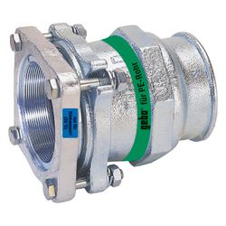 Gebo Original Temperguss-Klemmverbinder 223 Typ IF, 2 1/2" x 75mm, Messing, für PE... GEBO-03.223.01.0775 4019576114109 (Abb. 1)