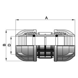 Gebo Plast Kunststoff-Klemmverbinder P13 Typ PO 25 x 25mm, beidseitig Klemmen, PP, Schwarz... GEBO-130225 8023058051345 (Abb. 1)