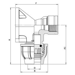 Gebo Plast Kunststoff-Winkel-Klemmverbinder P13 Typ PWIW 20mm x G 1/2", mit Wandbefestig... GEBO-13612001 8023058094441 (Abb. 1)