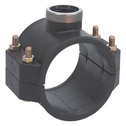 Gebo Plast Kunststoff-Anbohrsattel P14 Typ PANBV 63mm x G 1 1/2", mit 4 Schrauben, PP, S... GEBO-13236305 8023058130019 (Abb. 1)