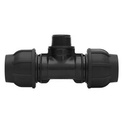 Gebo Plast Kunststoff-T-Stück P13 Typ PTA 75mm x G 2 1/2" x 75mm, mit Außengewinde, PP, ... GEBO-13117507 8023058028675 (Abb. 1)