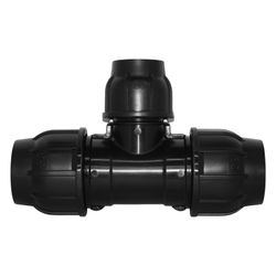 Gebo Plast Kunststoff-T-Stück P13 Typ PTR 32 x 25 x 32mm, reduziert, PP, Schwarz... GEBO-13123225 8023058053059 (Abb. 1)