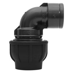 Gebo Plast Kunststoff-Winkel-Klemmverbinder P13 Typ PWI 75mm x G 2 1/2", PP, Schwarz... GEBO-13137507 8023058028866 (Abb. 1)