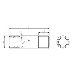 Gebo Nipple Rohrdoppelnippel 70S 2" x 140mm, Stahl, Schwarz, 70.140.09S... GEBO-70.140.09S 4019576088875 (Abb. 1)