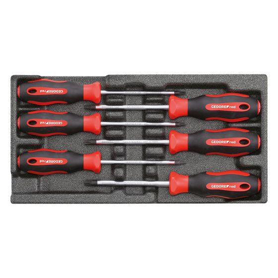 Gedore Red Schraubendrehersatz, 6-teilig, 800g, 2-Komponenten-Griff