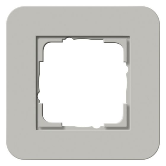 Gira Abdeckrahmen E3, 1-fach, Grau Soft-Touch/Reinweiß, 0211412