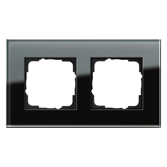 Gira Abdeckrahmen Esprit 2-fach, Glas, Schwarz, 021205