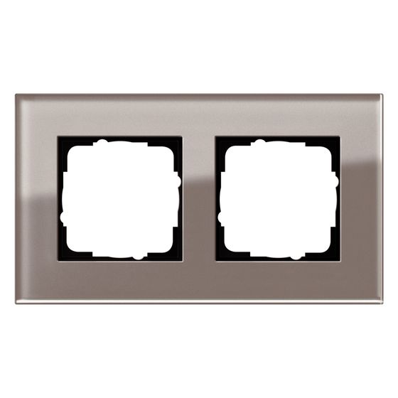 Gira Abdeckrahmen Esprit, 2-fach, Glas, Umbra, 0212122