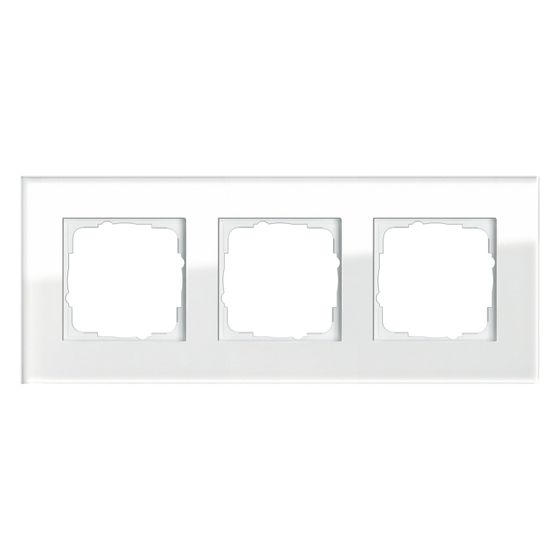 Gira Abdeckrahmen Esprit, 3-fach, Weißglas, 021312