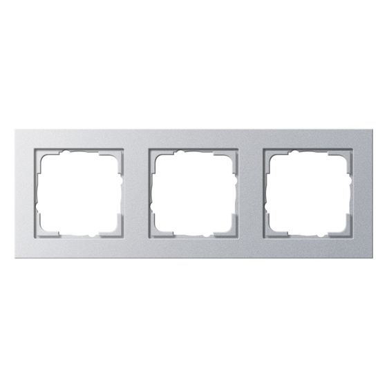 Gira Abdeckrahmen E2 3-fach, Thermoplast, Alu, 021325