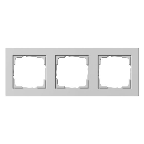 Gira Abdeckrahmen E2 3-fach, Thermoplast, Grau matt, 021337