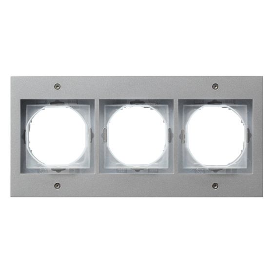 Gira Abdeckrahmen TX_44 3-fach, Alu, 021365