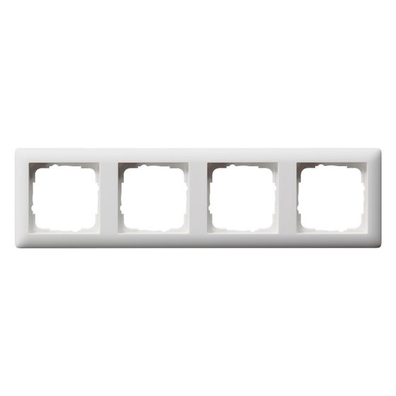 Gira Abdeckrahmen Standard 55, 4-fach, Reinweiß seidenmatt, 021404