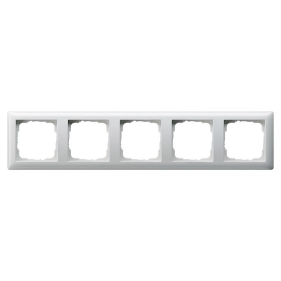 Gira Abdeckrahmen Standard 55 5-fach, Kunststoff, Reinweiß, 021503