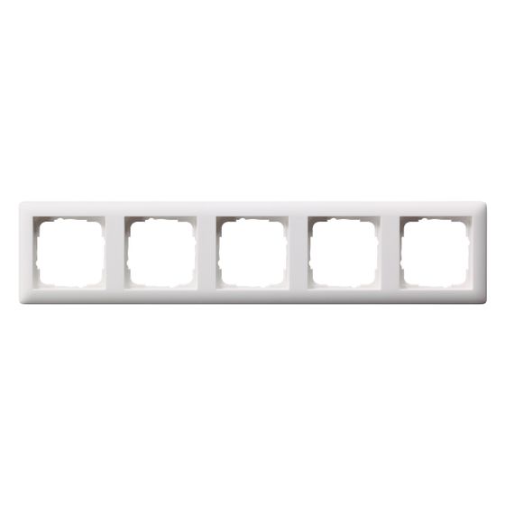 Gira Abdeckrahmen Standard 55 5-fach, Reinweiß seidenmatt, 021504